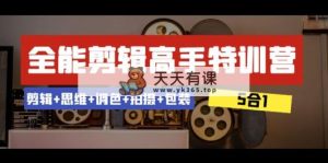 全能型视频剪辑-大神夏令营：视频剪辑 逻辑思维 上色 拍照 外包装53堂课-天天有课网