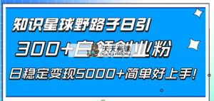 知乎app歪门邪道日引300 上班族自主创业粉，日平稳转现5000 简易好上手！-天天有课网