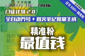 【流量就是钱】日引流500+各类目精准粉神器:全自动养号+图文批量生成。从此流量不愁,变现无忧!-天天有课网