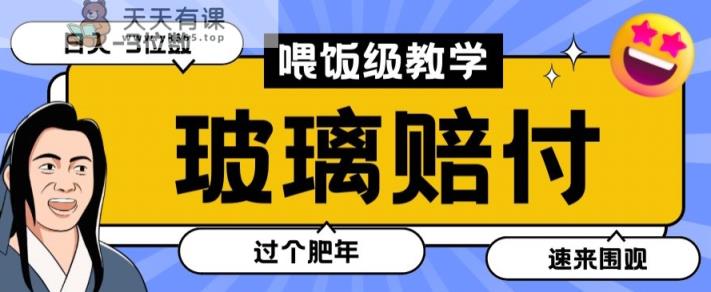 最新赔付玩法玻璃制品陶瓷制品赔付，实测多电商平台都可以操作【仅揭秘】-天天有课网