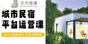 大城市民宿平台运营课，100%总流量拿100分-民宿运营实例教程-天天有课网
