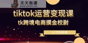 tiktok经营转现课,tk跨境电子商务盗墓者-天天有课网