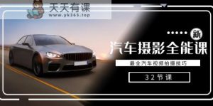 轻轻松松汽车摄影-全能型课，最齐车辆视频剪辑教程-天天有课网