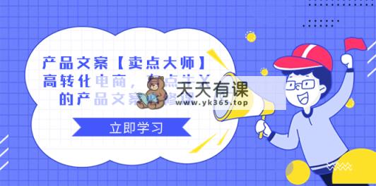 产品文案【卖点 大师】高转化电商，有点牛X的 产品文案必修课-天天有课网