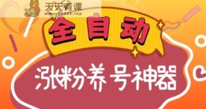 全自动快手抖音涨粉养号神器,多种推广方法挑战日入四位数-天天有课网