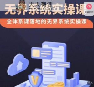 老衲·无界系统实操课,全体系落地无界改版后选择、出价、高投产做付费引流-天天有课网