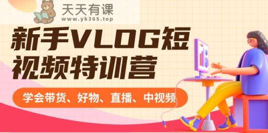 初学者VLOG小视频夏令营：懂得卖货、好货、直播间、中视频、赚Q方式-天天有课网
