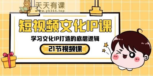 短视频文化IP课，学习文化IP打造的底层逻辑-天天有课网