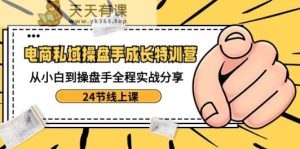 电子商务公域股票操盘手发展夏令营:从小白到股票操盘手全过程实战演练共享-24节线上课-天天有课网