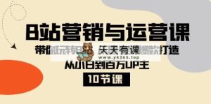 B站营销与运营课：带你玩转B站  从建号到爆款打造 从小白到百万UP主-10节课-暖阳网-优质付费教程和创业项目大全-天天有课网