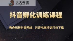 抖音视频卵化教学课程-教大家玩转抖音互联网,抖音直播带货学习培训打包下载-天天有课网