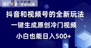 冷门赛道，全新玩法，轻松每日收益500+，单日破万播放，小白也能无脑操作-天天有课网