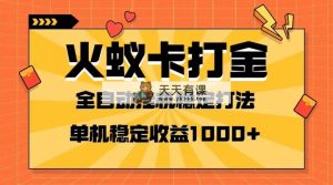 火蚁卡打金项目 火爆发车 全网首发 然后日收益一千+ 单机可开六个窗口-暖阳网-优质付费教程和创业项目大全-天天有课网