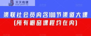 渠联社会员内含100节渠道大课-天天有课网