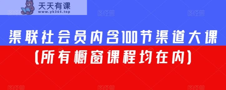 渠联社会员内含100节渠道大课-天天有课网