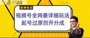 微信视频号各大网站最详尽游戏玩法，养号过原创设计开分为，新手跟着视频一步一步来操作-天天有课网