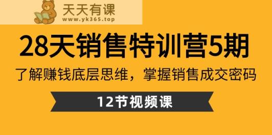 28天市场销售夏令营5期：掌握挣钱思维模式，把握销售成交登陆密码-天天有课网