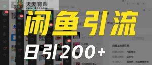 外边收6980闲鱼引流法，日引200 自主创业粉，每日平稳2000 盈利，家庭保姆级实例教程适宜居家生活做-天天有课网