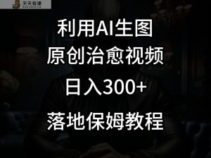 抖音最新爆品新项目，痊愈短视频，只靠一张图日入300-天天有课网