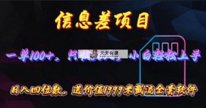 信息不对称新项目，零门槛电话卡营销推广，一单100 ，送使用价值1999元整套截留手机软件-天天有课网