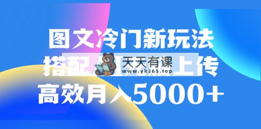 图文冷门新玩法，搭配AI无脑上传，高效月入5000+-暖阳网-优质付费教程和创业项目大全-天天有课网