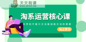 淘宝运营核心课，你学的不仅仅是方式反而是造就方式的根本原因-天天有课网