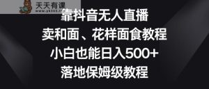 靠抖音无人在线，卖揉面、花式招聘面试实例教程，新手也可以日赚500 ，落地式家庭保姆级实例教程-天天有课网