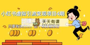 小红书的虚似引流变现新项目4期,日赚1000 只要是有执行能力,这样的项目就很适合-暖阳网-优质付费教程和创业项目大全-天天有课网