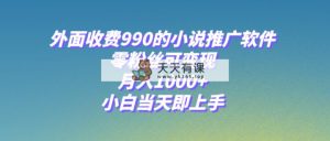 小说集推广工具，零粉丝们可变现，月入1000 ，新手当日即入门【附189G素材内容】-暖阳网-优质付费教程和创业项目大全-天天有课网