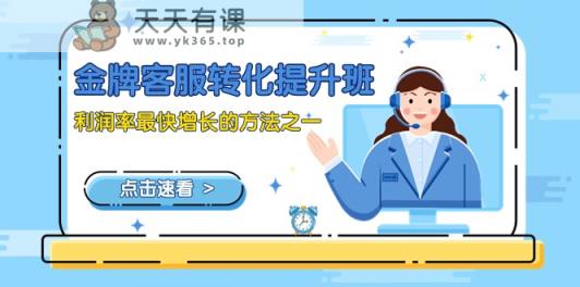 金牌客服-转化提升班，利润率最快增长的方法之一-天天有课网