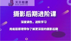 摄影后期进阶课,深度调色,进阶学习,用底层原理带你了解更深层的摄影后期-暖阳网-优质付费教程和创业项目大全-天天有课网