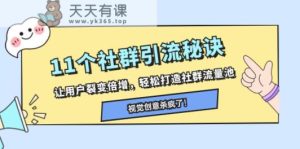11个社群引流秘诀，让用户裂变倍增，轻松打造社群流量池-暖阳网-优质付费教程和创业项目大全-天天有课网