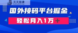 根据海外短信验证平台掘金队： 成本费1.3，盈利10＋，轻轻松松月收入1万＋-暖阳网-优质付费教程和创业项目大全-天天有课网
