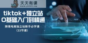 Tiktok 自建站从0基本入门到精通，跨境电商电商独立站初学者必会课-暖阳网-优质付费教程和创业项目大全-天天有课网