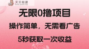 撸新渠道,5秒获得一次盈利,简易没脑子实际操作-天天有课网