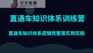 淘宝直通车知识结构夏令营,淘宝直通车知识结构逻辑性详细贯彻到实践活动-天天有课网