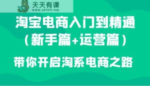 淘宝电商入门到精通陪你打开淘宝电子商务之途-天天有课网