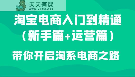 淘宝电商入门到精通陪你打开淘宝电子商务之途-天天有课网