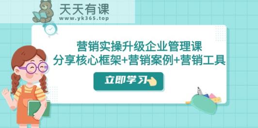 营销推广实际操作更新·公司管理课：共享关键架构 营销策划案例 推广工具-天天有课网