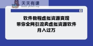 软件免费下载虚似资源变现:陪你各大网站引流方法卖虚拟资源项目手机软件,月入了万-天天有课网