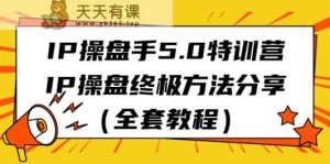 IP股票操盘手5.0夏令营，IP股票操盘最终方式共享-天天有课网