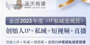 IP私域变现营，创业人做私域IP必参加的变现营-天天有课网