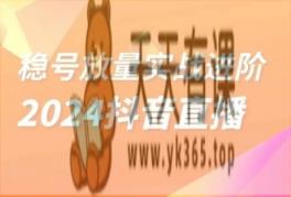 稳号放量上涨实战演练升阶—2024抖音直播间，直播房间精细化营销的几个流程-天天有课网