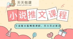 小说推文保姆级教程，视频百分百过原创-天天有课网