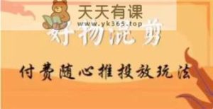 【万三】好物混剪付费随心推投放玩法,随心投放小课抖音教程-暖阳网-优质付费教程和创业项目大全-天天有课网