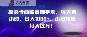 靠卖卡西欧高端手表，每天两小时，日入1000+，小白轻松月入过万！-暖阳网-优质付费教程和创业项目大全-天天有课网