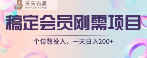 稿定VIP刚性需求新项目，个位资金投入，一天日入200-暖阳网-优质付费教程和创业项目大全-天天有课网