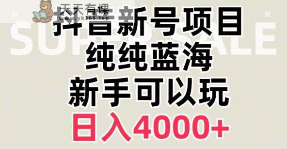 抖音蓝海跑道，一定要新账号，日入4000 【揭密】-暖阳网-优质付费教程和创业项目大全-天天有课网