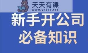 新手开公司必备知识,小辉陪你开公司,合规经营少踩坑-暖阳网-优质付费教程和创业项目大全-天天有课网