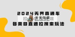 2024无边淘宝直通车·拉搜索系统课：各种目淘宝直通车 拉检索游戏玩法！-天天有课网